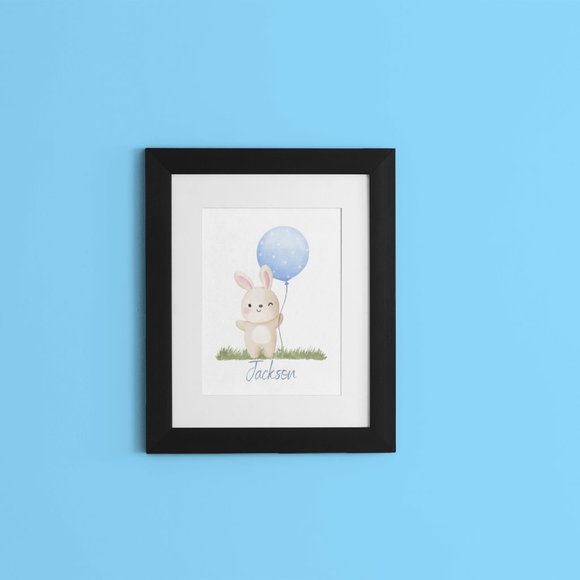 Customizable Nursery Wall Art, Personalized and Your Choice of Animal, 8x10 - Picture 3 of 16